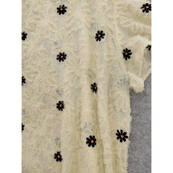 Shein‎ Curve Floral Embroidered Tunic Top 3D Texture 4XL - Picture 3 of 9
